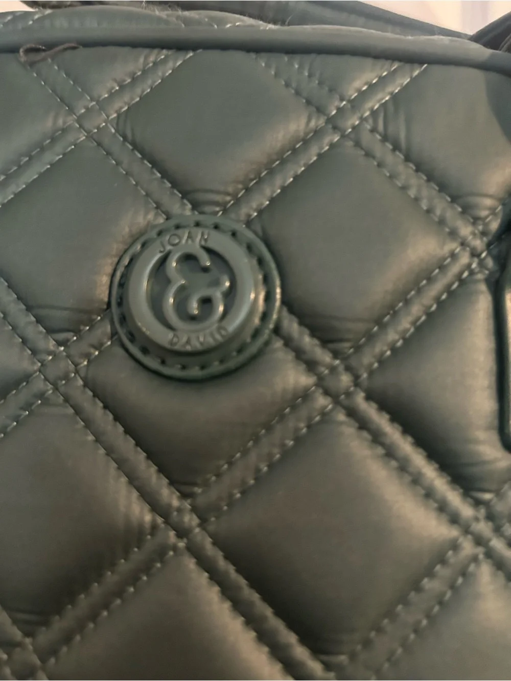 Joan & David Diamond Quilted Puffer Nylon Workbook Backpack